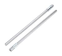 MroMax - Juego de 2 soportes para estantes flotantes M8 x 200 mm para estantes ocultos para estantes, estantes de pared ciegos, soportes de metal (tono plateado o color zinc)