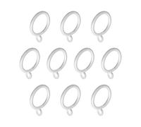 MroMax - Juego de 24 Anillas de Cortina de 28 mm de diámetro Interior de Metal, Color Blanco