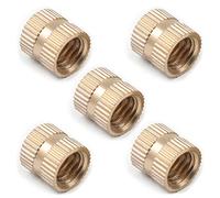 MroMax - Juego de 5 piezas de roscas de latón M8 x 10 x 10 mm con roscas redondas