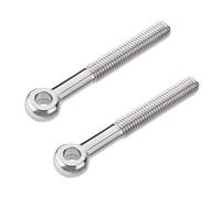 MroMax M10 x 80 mm, acero inoxidable 304, tornillo de elevación de hombro, rosca métrica, 2 unidades