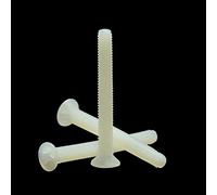 MroMax M3 - Tornillo de cabeza plana (6 mm, cabeza plana, cabeza avellanada, plástico, cabeza de cruz empotrada, 100 unidades)
