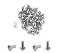 MroMax M4 x 5 mm cabeza de truss tornillos Phillips para gabinete cajón pomo tirador de acero inoxidable 30 piezas