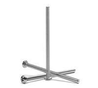 MroMax M4 x 5 mm cabeza de truss tornillos Phillips para gabinete cajón tirador tirador de pomos de acero inoxidable 304 30 piezas