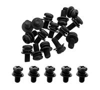 MroMax M5 tornillos de acero al carbono de 10 mm Phillips para máquina de cabeza de cacerola, se combinan con arandela de resorte y arandelas lisas, 20 unidades