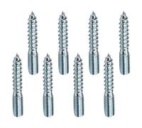 MroMax M6 x 60 mm Tornillo de clavija doble extremo tornillo chapado en zinc, tornillo de varilla de rosca autoroscante 8 piezas