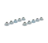 MroMax M8 11 mm 10 piezas de cabeza plana tuerca Brad agujero Tee Tuerca de acero al carbono Base redonda tornillo en T