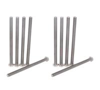 MroMax M8 - Tornillo hexagonal M8-1,25 x 120 mm UNC, tornillos de cabeza hexagonal, acero inoxidable 304, totalmente roscado, 10 unidades