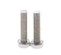 MroMax Perno de cabeza hexagonal M8 para mano izquierda M8-1,25 x 40 mm, UNC 304, tornillos hexagonales de rosca inversa, 2 unidades