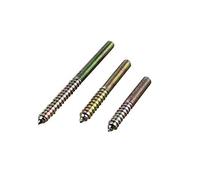 MroMax Pernos de suspensión M4 x 30 mm de longitud de doble cabeza, tornillos autorroscantes de madera para muebles, patas de bronce, 20 unidades