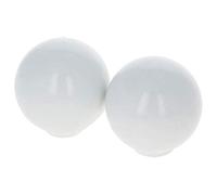 MroMax - Pomo de bola resistente a la suciedad, 24 mm de diámetro, borde liso, apto para maquinaria y equipo, color blanco