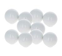 MroMax - Pomo de bola resistente a la suciedad, 24 mm de diámetro, borde liso, apto para maquinaria y equipo, color blanco