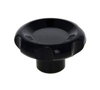 MroMax Pomo redondo de mango M10 de diámetro, inserto de metal, rosca hembra, color negro, 1 unidad