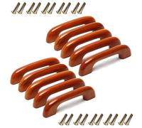 MroMax Pomos de madera, distancia entre agujeros de 64 mm, longitud de 95 mm, tiradores para gabinetes, muebles de cocina, cajones y armarios, 10 unidades
