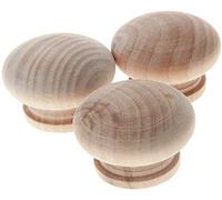 MroMax - Pomos redondos de madera, 45 mm de diámetro para muebles de cocina, tiradores de pulido para aparador de cajones, armario de madera, 15 unidades