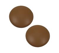MroMax Protectores de pared de 4 cm de diámetro, autoadhesivos, redondos, de silicona, para puerta, pomo de pared, tope de parachoques de silicona, estilo redondo, 4 cm, color marrón, 2 unidades