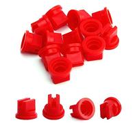 MroMax Punta de pulverización plana para ventilador, boquilla de plástico de 110 grados para agricultura, limpieza, refrigeración, 12 piezas (rojo)