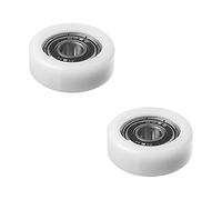 MroMax - Rodillo de polea deslizante para máquina de moldeo por inyección, caja de herramientas, color blanco, tono plateado, 8 mm x 30 mm x 11 mm