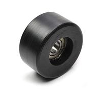 MroMax - Rueda convertidora deslizante de poliuretano con rodamiento de rodillos (6 mm x 30 mm x 9 mm, 8 mm x 30 mm x 11 mm, 8 mm x 50 mm x 12 mm, 8 mm x 40 mm x 20 mm), color negro