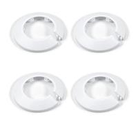 MroMax Se adapta a cubierta de tubo de plástico blanco de polipropileno de 1.9 pulgadas, 4 piezas de brida de 50 mm, escudo de decoración de radiador, tapa a presión para drenaje de fregadero y