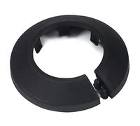 MroMax Se adapta a la brida de tubería de agua de 3,4 cm de diámetro exterior cubierta de tubería de radiador negra PP plástico 34 mm brida roseta para decoración de tubería de pared 1 pieza