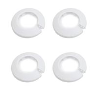 MroMax Se adapta a la cubierta de tubo de plástico blanco de polipropileno de 43 mm, 4 piezas de brida para decoración de radiador, tapa a presión para drenaje de fregadero y tuberías de ventilación