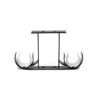 MroMax Soporte para barra de cortina de aleación de aluminio, soporte doble para barra de ventana, soporte de montaje en pared para barra de 28 mm de diámetro, color negro, 1 unidad