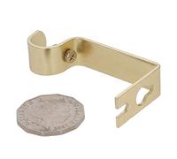 MroMax Soporte para barra de cortina de hierro para barra de cortina de 13 a 16 mm, 73 x 38 x 16 mm, color dorado, 2 unidades