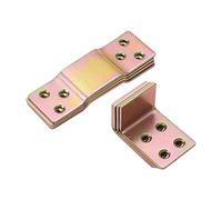 MroMax Soportes de esquina de 89 x 30 x 41 mm, soportes de hierro en ángulo recto, soportes de acero inoxidable para muebles, tono de latón, 10 unidades