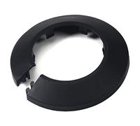 MroMax Tapa de tubo de 1,9" de plástico PP negro, tapa de escutión de radiador de tubo de agua de 50 mm, 1 pieza, brida para decoración, tapa de ajuste para tuberías de desagüe y ventilación de