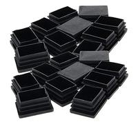 MroMax Tapa de tubo rectangular de polipropileno de 40 mm x 30 mm, 20 unidades