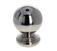 MroMax Tapa esférica de acero inoxidable 304 de 2.5 pulgadas para pasamanos, escaleras y postes de valla, color plateado, 1 unidad