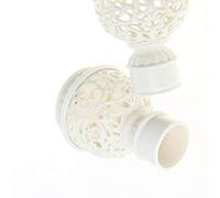 MroMax Tapacubos de plástico vintage para barra de cortina de 26-28 mm de diámetro, 4 unidades