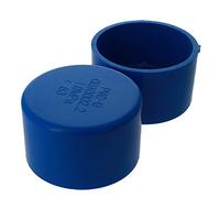 MroMax - Tapas de tubo de PVC para riegos y sistemas de riego (63 mm, 2 unidades), color azul