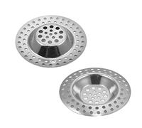 MroMax - Tapón para escurridor de fregadero (2 unidades, 70 mm de diámetro, acero inoxidable)