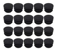 MroMax - Tapón redondo de PVC para Patas de Sillas y Muebles, 12 unidades, diámetro interior negro, 14 mm