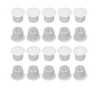 MroMax Tapones de plástico blanco para agujeros de bloqueo, diámetro del agujero del panel, 9,5 mm, paquete de 25
