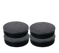 MroMax Tapones redondos de plástico de 100 mm de diámetro para pasamanos, escaleras, tubo de barandilla, color negro, 4 unidades