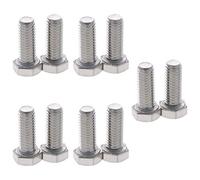 MroMax Tornillos de cabeza hexagonal de 3/8-16 x 1 pulgadas UNC A2-70 (304) de acero inoxidable totalmente roscados hexagonales, 10 piezas