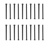 MroMax Tornillos de cabeza hexagonal M3 x 50 mm, acero al carbono, interior hexagonal, tornillos de cabeza redonda, tornillos de muebles, tono negro, 20 unidades