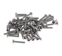MroMax Tornillos de máquina M2x10 Pan Phillips Tornillo de cabeza cruzada 304 Tornillos de fijación de acero inoxidable 100 piezas