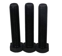 MroMax Tornillos hexagonales M14 x 70 mm, cierre de acero al carbono, acero inoxidable, métrico, totalmente roscado, reemplazar, pernos, negro, 3 unidades