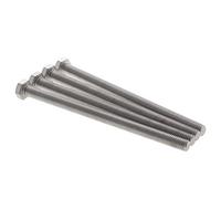 MroMax Tornillos hexagonales M8 M8-1,25 x 130 mm UNC de cabeza hexagonal de acero inoxidable 304 totalmente roscados tornillos de grifo hexagonal, 4 unidades