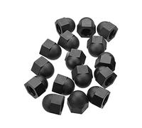 MroMax Tuercas de bellota M8-1.25, tuercas de bellota de nailon negro, cubierta de protección de perno de rosca hembra, tuercas hexagonales de cabeza de cúpula, tuercas de corona para interiores y