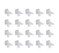 MroMax, White, Products U 334 - Clavijas de soporte para estante (50 unidades, para agujeros de 5 mm, plástico)