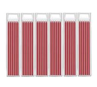 MROOFUL 36 recambios de lápices, mina de carpintero de 2,8 mm, repuesto de lápiz mecánico de construcción de agujero profundo sólido, mina de lápiz para marcar y dibujar (juego rojo)