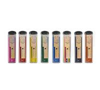 MROOFUL Minas de portaminas de color de 0,7 mm, juego de 7 colores, paquete de 8/240 minas en total con notas adhesivas ecológicas