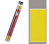 MROOFUL Recambios de mina de lápiz de 2 mm, 2B, mina de grafito colorida de 2 mm para dibujo técnico y lápiz de dibujo, 36 minas (amarillo)