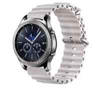 MroTech 22mm Ocean Loop Compatible con Samsung Gear S3 Frontier Correa Galaxy Watch 46mm Pulsera para Galaxy Watch 3 45mm Correa Silicona Sport Banda con Dual Hebilla Titanio para Hombre Mujer,Beige