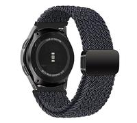 MroTech Compatible con Correa Amazfit GTR 47mm/Stratos, 22mm Correa Compatible con Samsung Galaxy Watch 46mm/3 45mm/Gear S3 Frontier/Huawei GT 2 46 mm,Pulsera Tejida Nailon con Magnética,Gris Negro