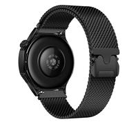 MroTech compatible con Huawei Watch GT5/GT4/GT3/Pro/GT2 46mm Correa Magnético Metálicas de Acero Inoxidable Pulsera para Gear S3 Frontier/Galaxy Watch 3 45mm/SM-R800 46mm Mesh Loop 20mm Band,Negro